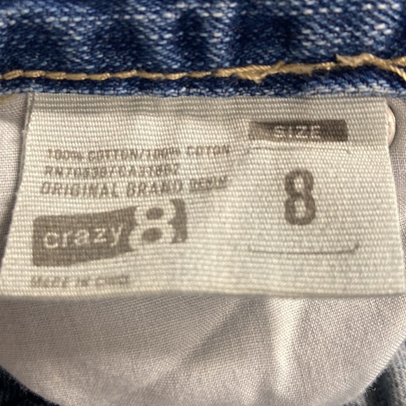 Girls Jeans. EUC size 8. Bootcut with elastic waistband. Crazy 8 brand - Picture 5 of 11